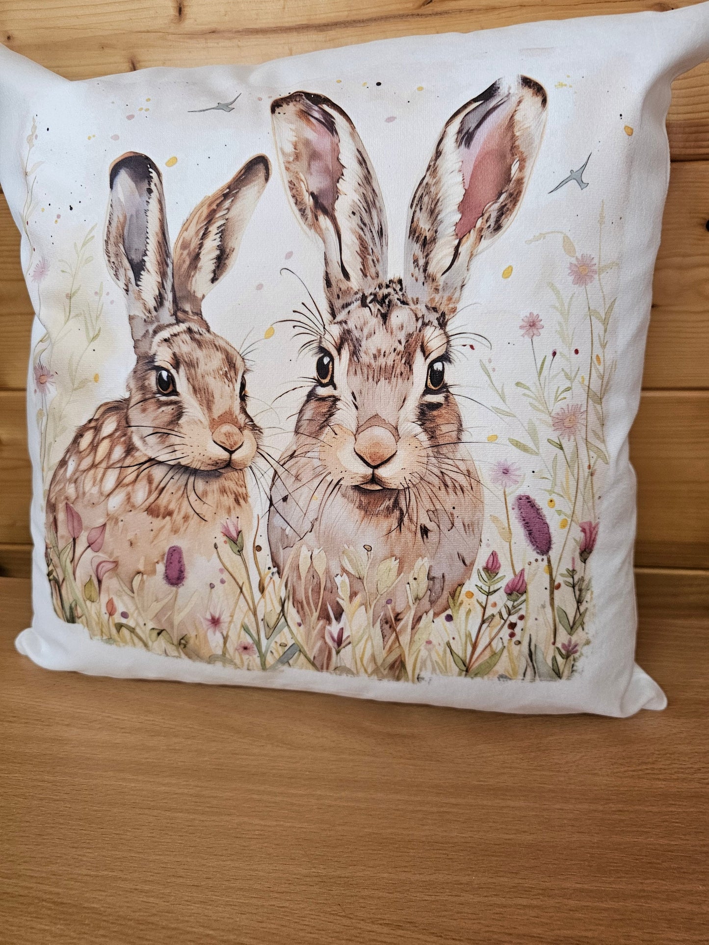 Spring Hars Cushion, Hare Lover Gift, Hare Home Decor Pillow, Gift For Mum Nan Auntie Friend