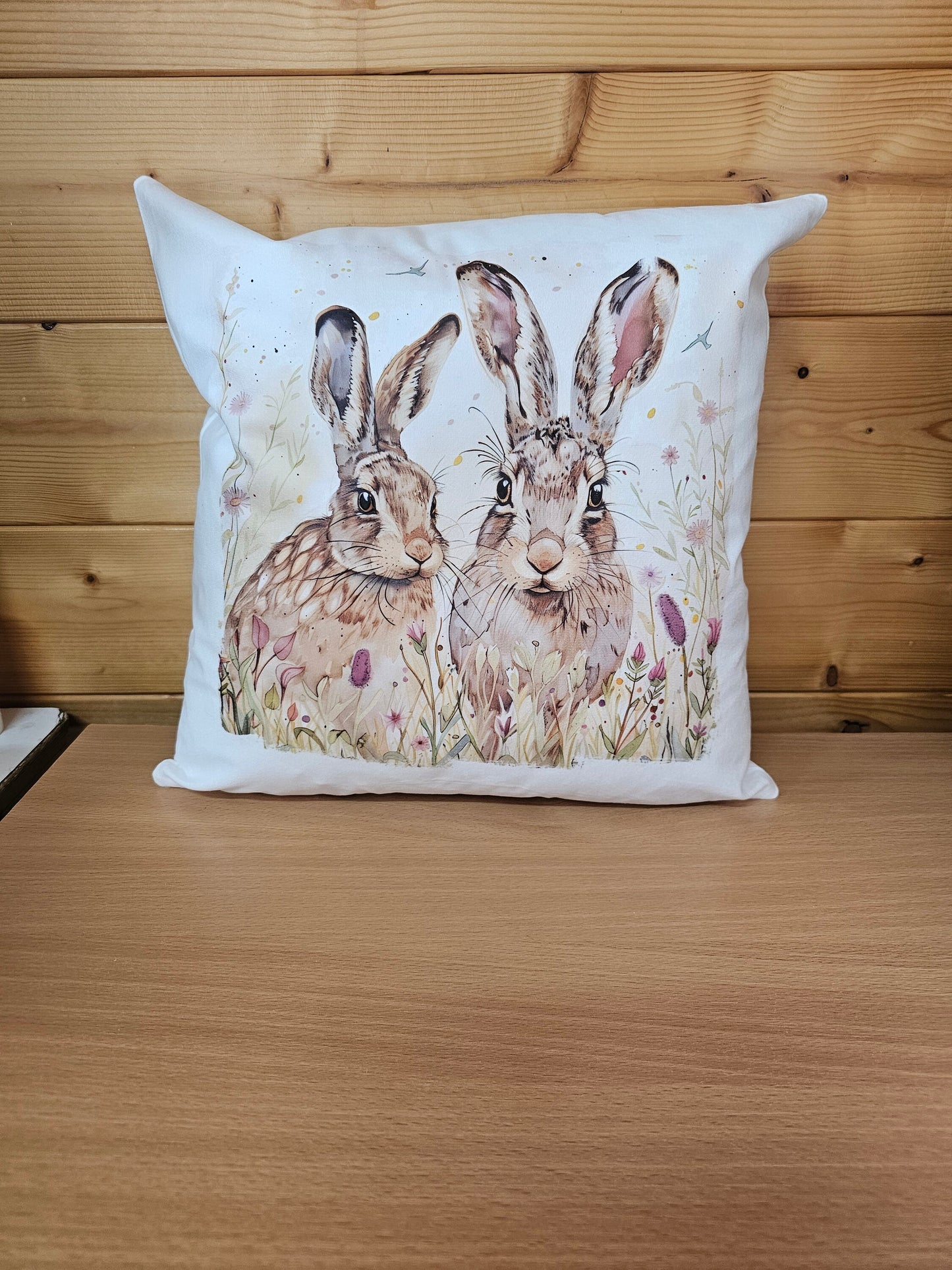 Spring Hars Cushion, Hare Lover Gift, Hare Home Decor Pillow, Gift For Mum Nan Auntie Friend