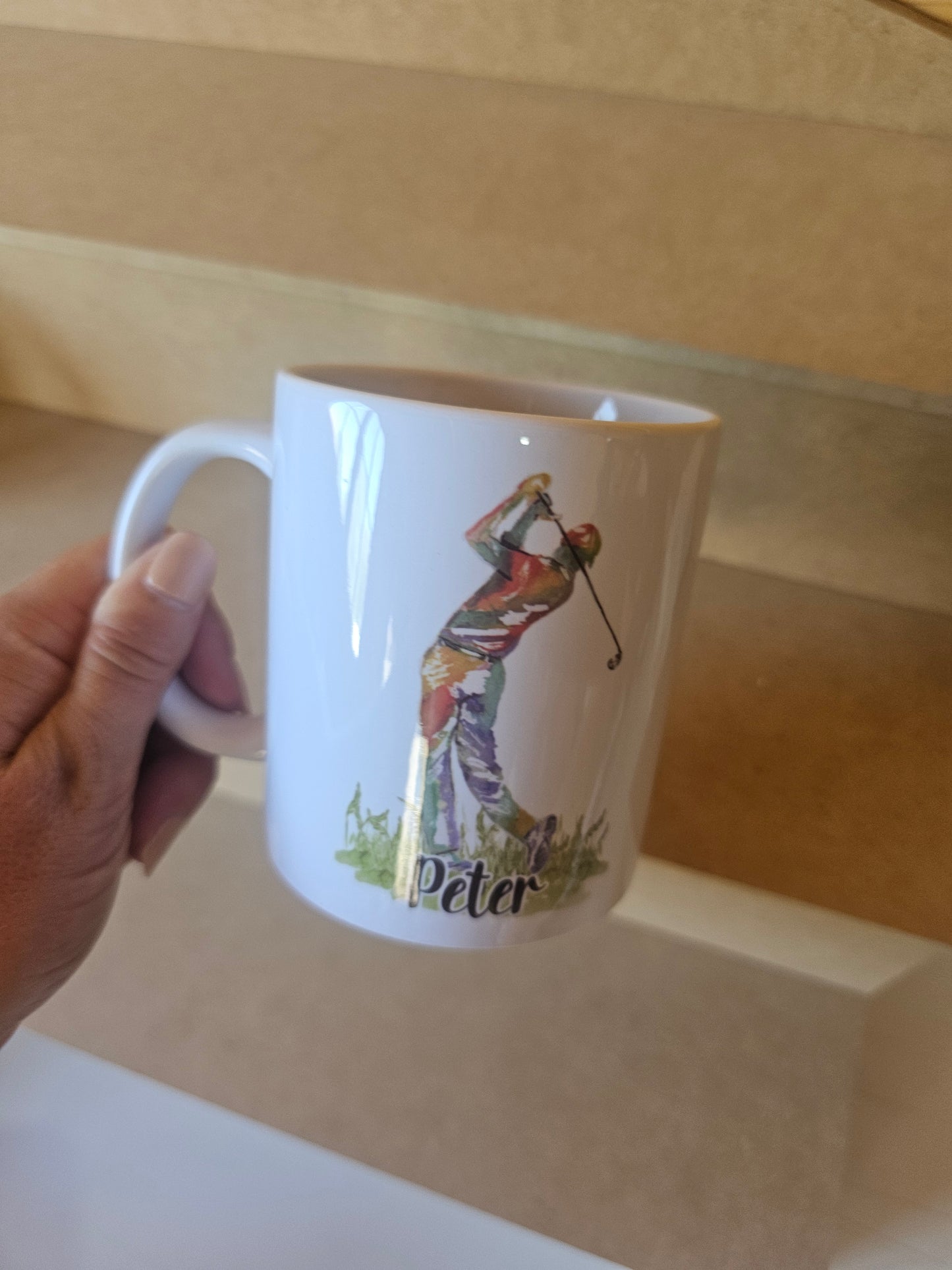 Golf Ceramic Mug - Name Peter