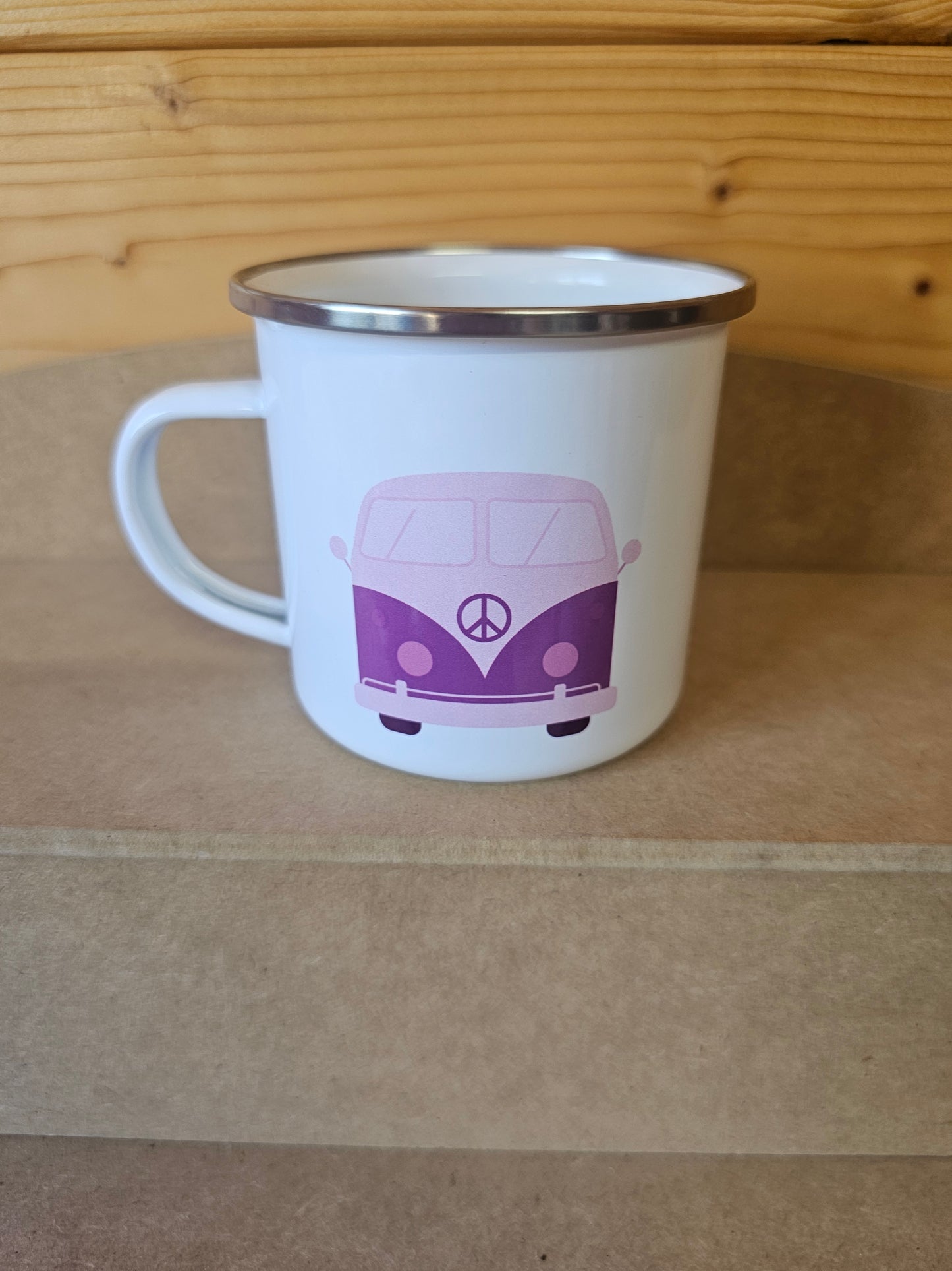 Purple Camper Enamel Mug