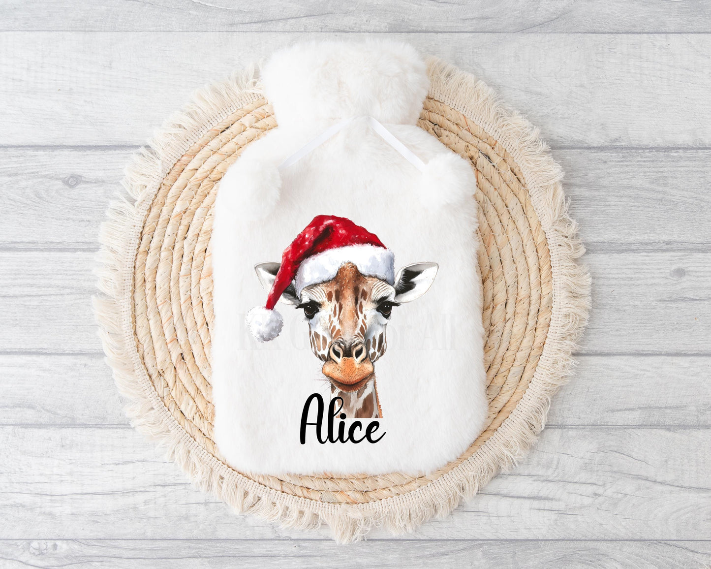 Giraffe Hot Water Bottle, Personalised Giraffe Gift, Sketchy Giraffe