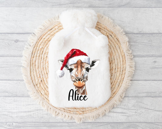 Giraffe Hot Water Bottle, Personalised Giraffe Gift, Sketchy Giraffe