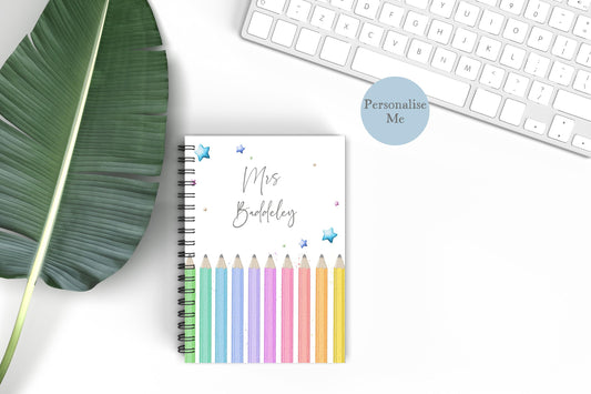 Personalised Teacher Notebook: A5 Lined Notepad, Thank You Gift