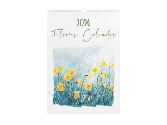 2026 Flower Calendar, Birth Month Flower 2026 Wall Calendar, Christmas Gift For Grandparents