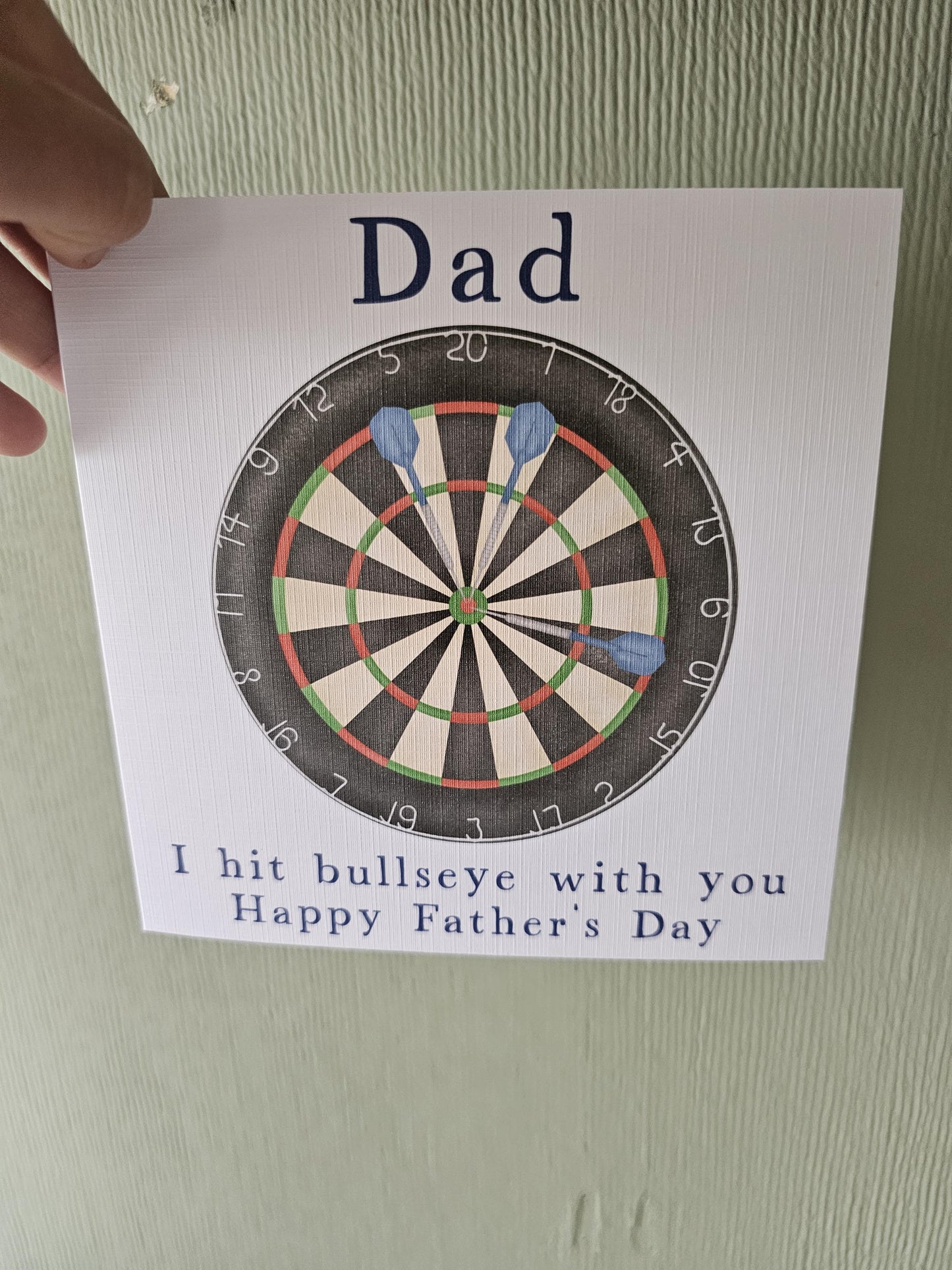 Personalised Dart's Father's Day Card, Dart's Dad Daddy Grandad Gramps Bamps Card