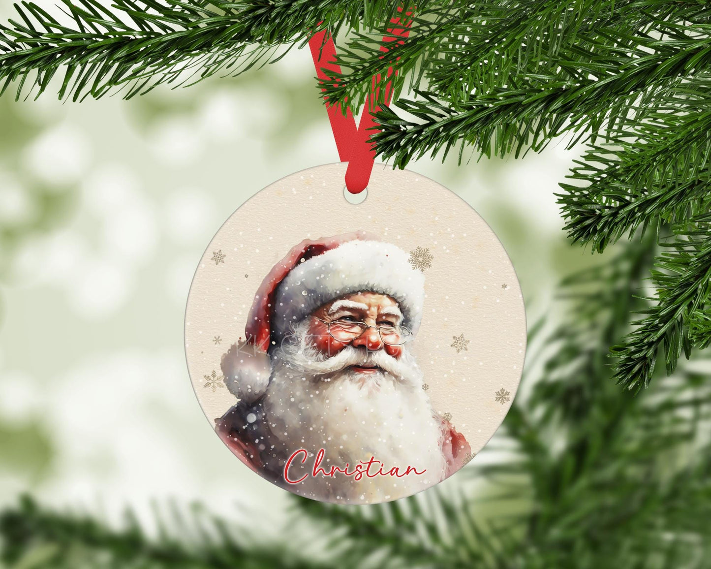 Personalised Santa Christmas Decoration, Holiday Decoration, Christmas Tree Decor, Family Keepsake, Tree Decoration For Kids