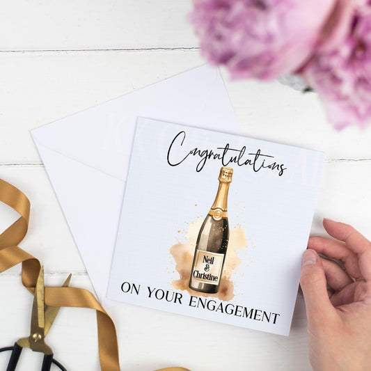Engagement Card, Personalised Engagement Card, Congratulations On Your Engagement