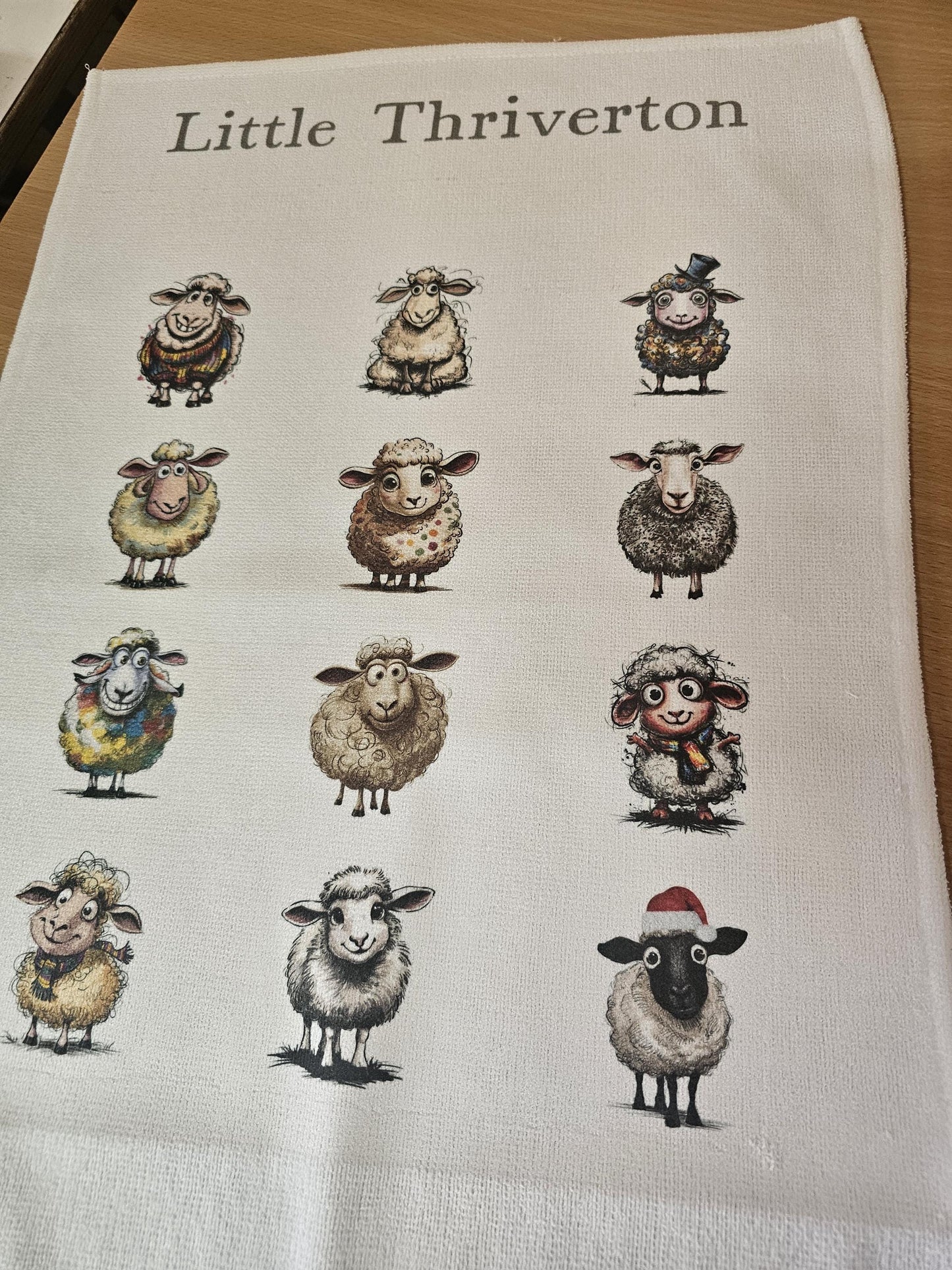Funny Sheep Tea Towel, Farm House Kitchen Towel, Quirky Sheep Lover Gift