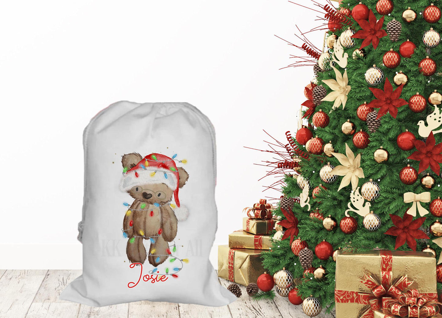 Personalised Father Christmas Santa Sack, Large Christmas Sack, Christmas Present Bag