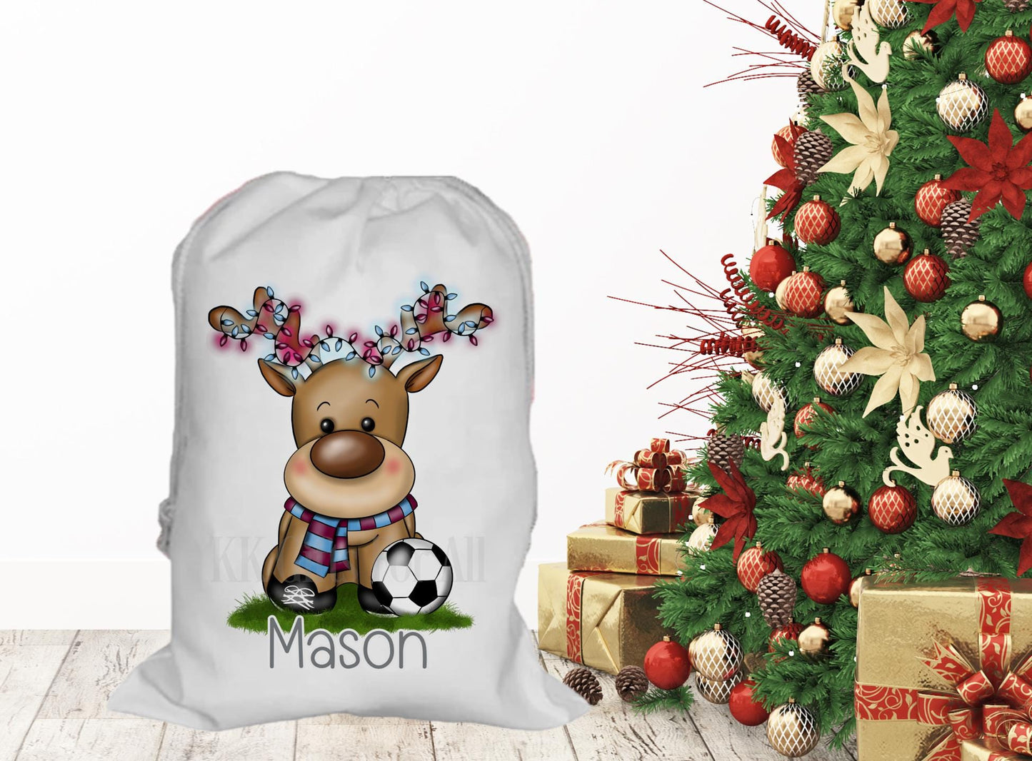 Personalised Father Christmas Santa Sack, Large Christmas Sack, Christmas Present Bag