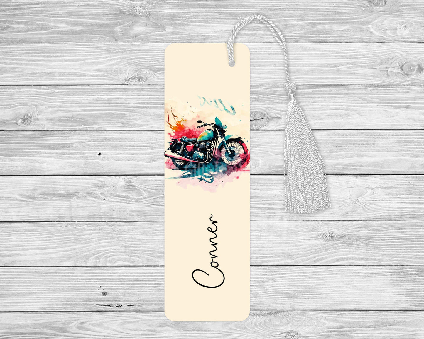 Personalised Motorbike Bookmark, Motorcycle Bookmark, Bookmark for Motorbike Lover