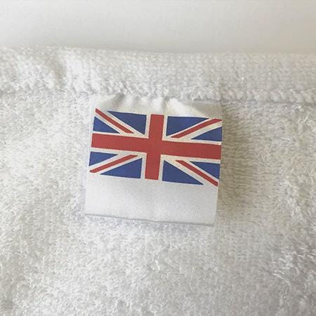 Coloured Ryeland Tea Towel, Farmhouse Kitchen Towel Decor, Personalised Kitchen Cloth