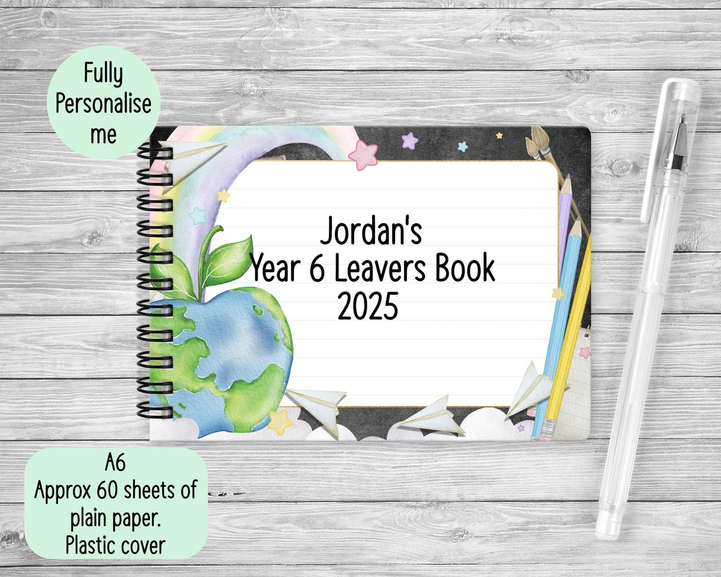 School Leavers Book, Personalised Leavers A6 Notebook For Year 6/11 Leavers, Class Of 2025 Keepsake