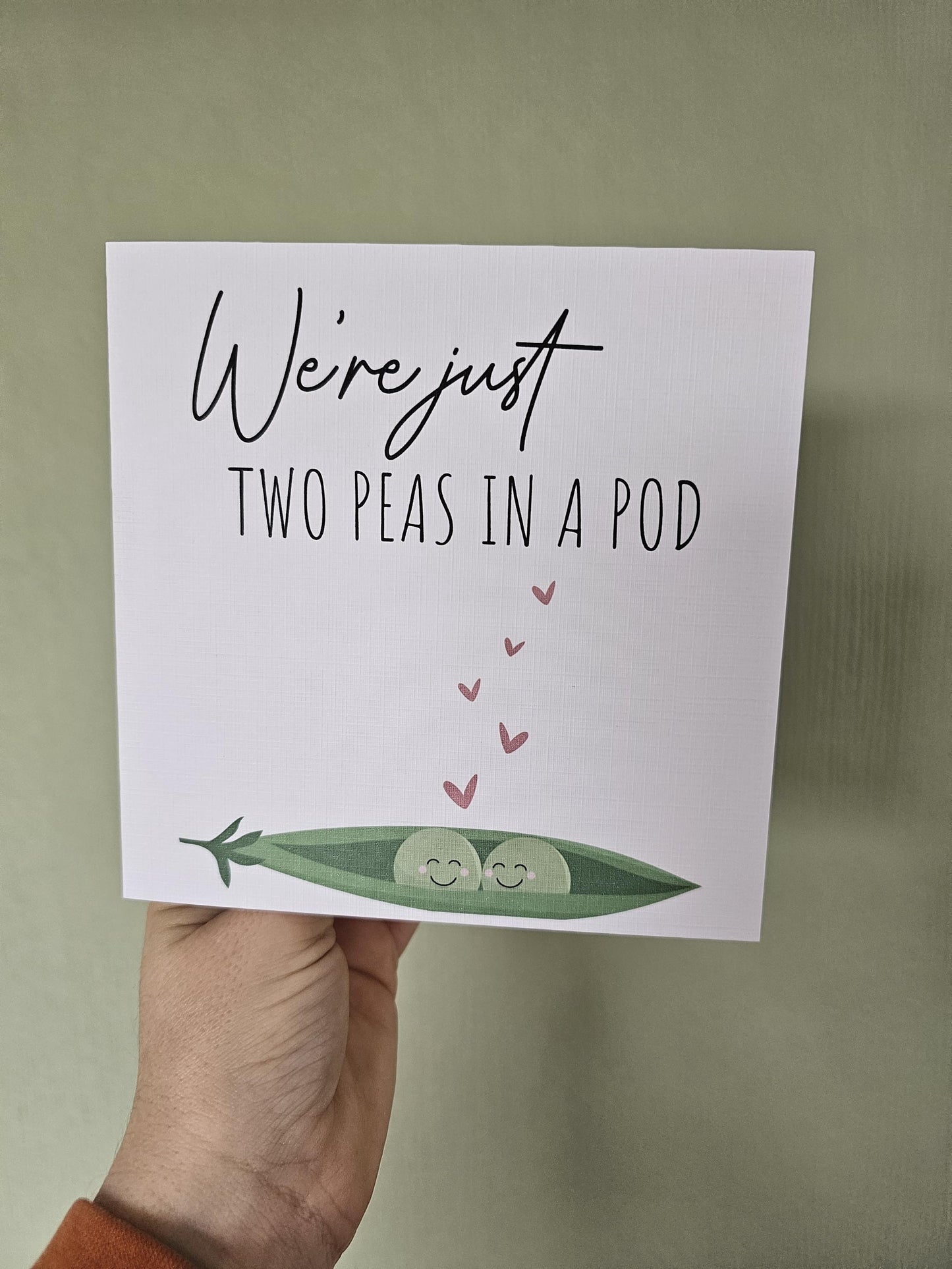 Cute Anniversary Card, Two Peas In A Pod Card, Card For Wife Girlfriend Husband Boyfriend Birthday