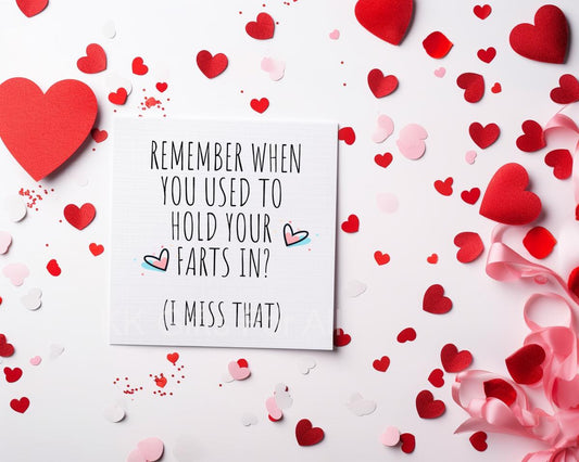 Funny Valentine's Day Card, Hold Farts In Valentines Card, Card For Wife Husband Girlfriend Boyfriend