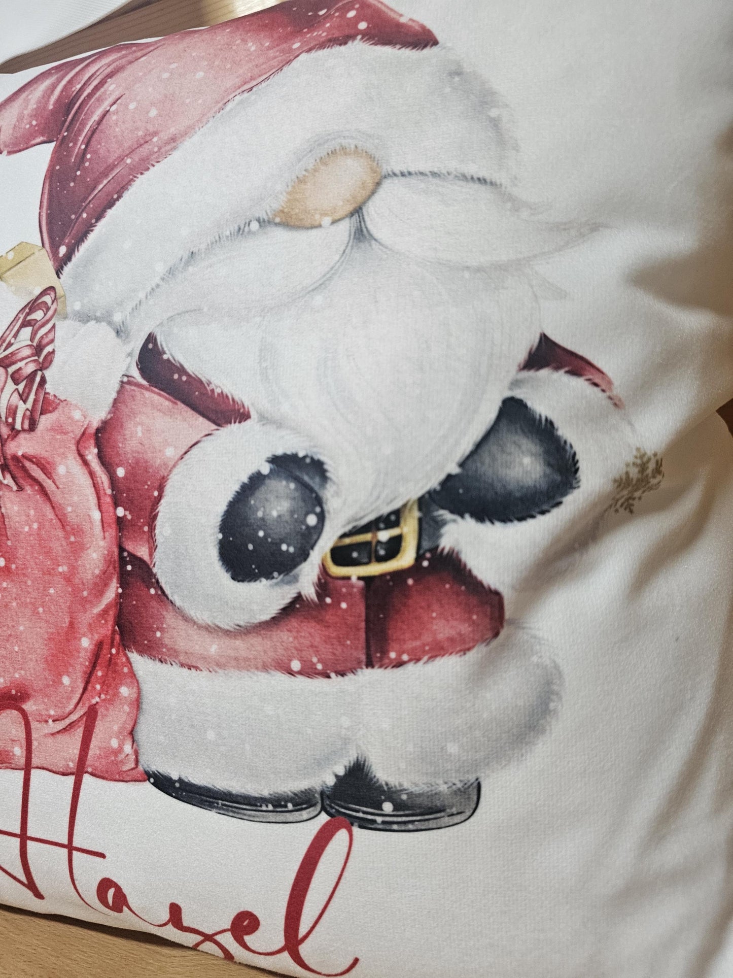 Santa Gonk Cushion, Personalised Gift For Gonk Lover, Christmas Gonk Gnome Home Decor Cushion