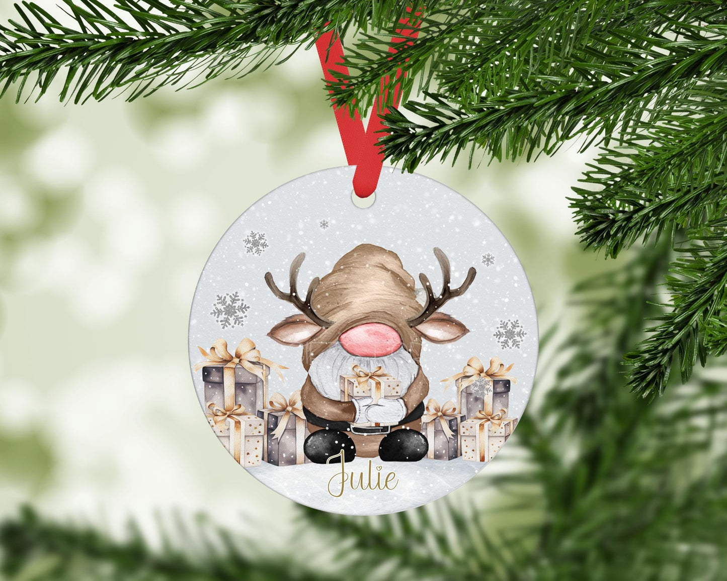 Personalised Christmas Gnome Decoration, Gonk HolidayChristmas Tree Decor