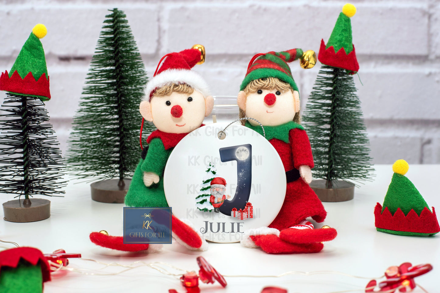 Personalised Christmas Hanging Decoration, Round Aluminium Tree Dec, First Christmas Ornament