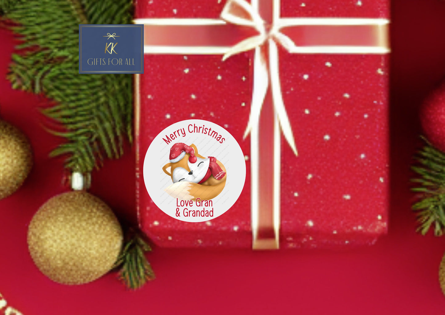 Personalised Christmas Stickers, 24 Christmas Gift Tag Stickers, Custom Xmas Gift Tags, Christmas Present Stickers, Snowman, Reindeer, Gifts