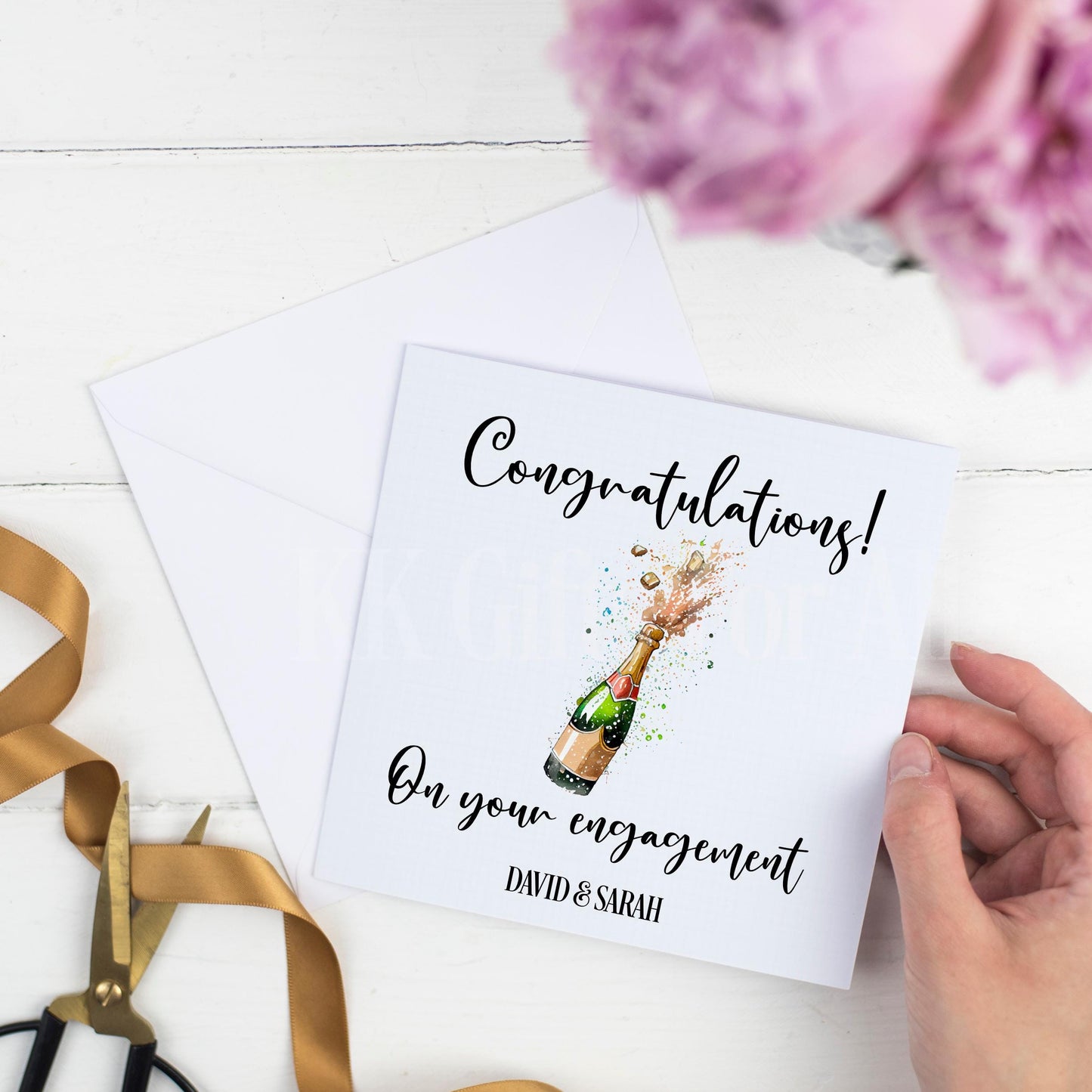 Personalised Congratulations On Your Engagement Card, Engagement Card For Friend Brother Sister Son Daughter