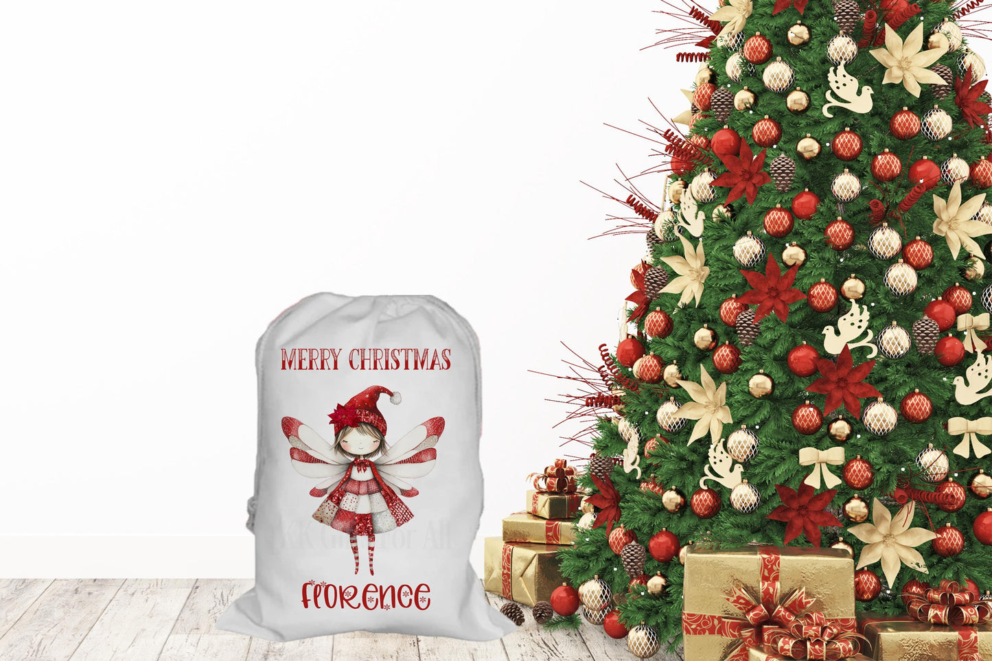 Personalised Father Christmas Santa Sack, Large Christmas Sack, Christmas Present Bag