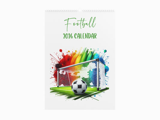 2026 Football Calendar, Football Wall Calendar, Footie Lover Gift, A4 Monthly Planner