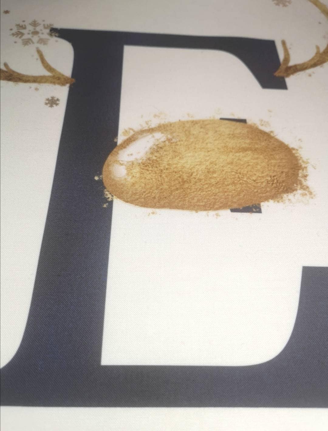 Antler Reindeer Personalised Christmas Sack, Large Father Christmas Sack, Navy Antler Initial