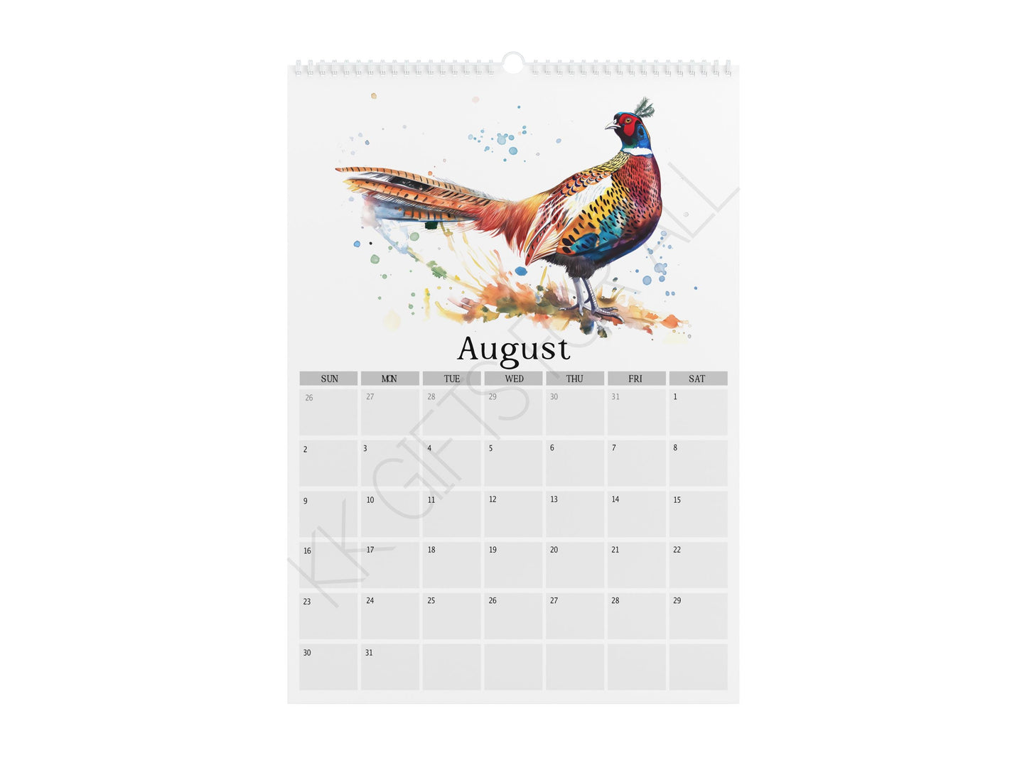 2026 Animal Portrait Calendar, Farm & Wildlife, A4 Wall Decor