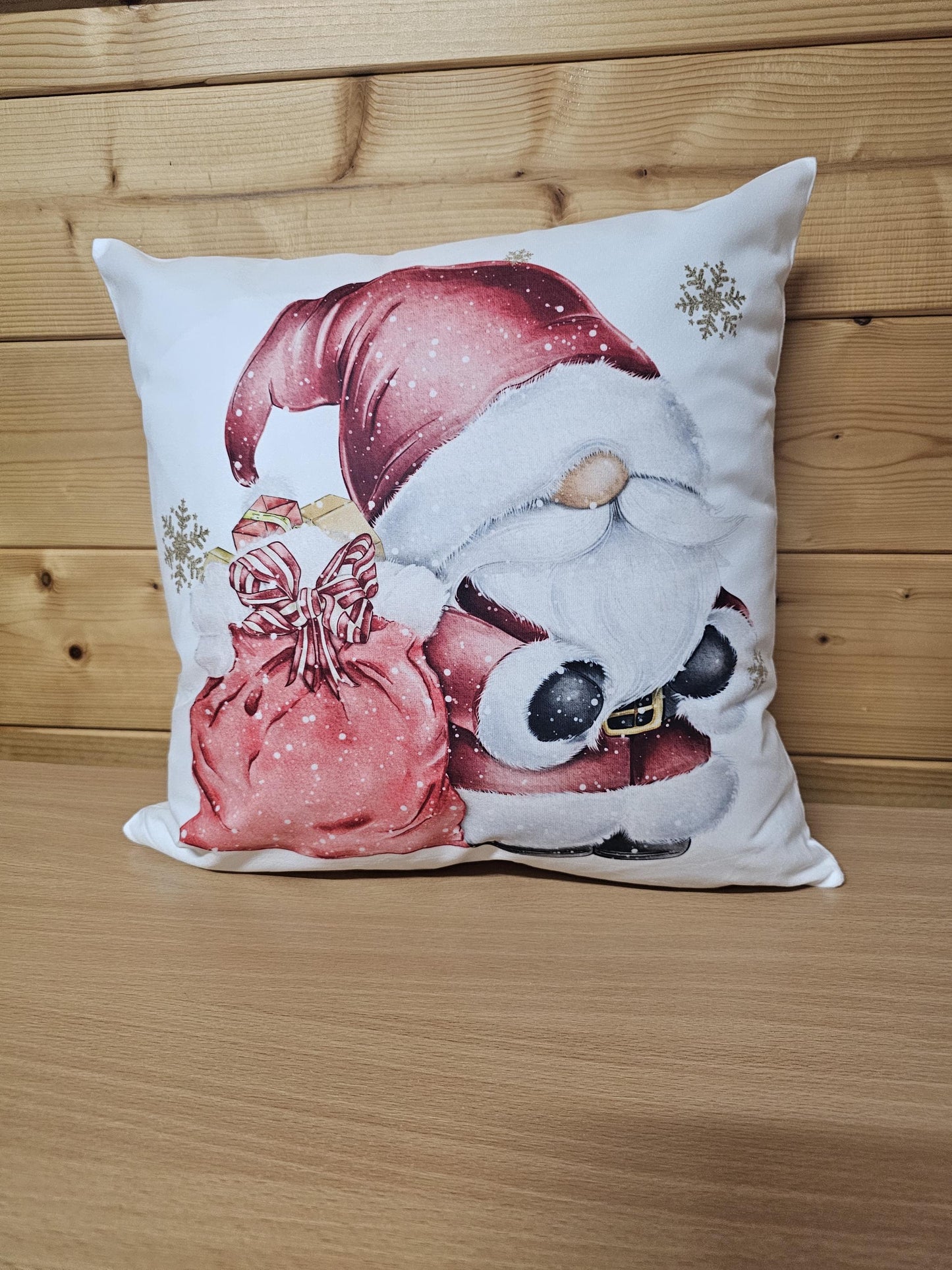 Santa Gonk Cushion, Personalised Gift For Gonk Lover, Christmas Gonk Gnome Home Decor Cushion