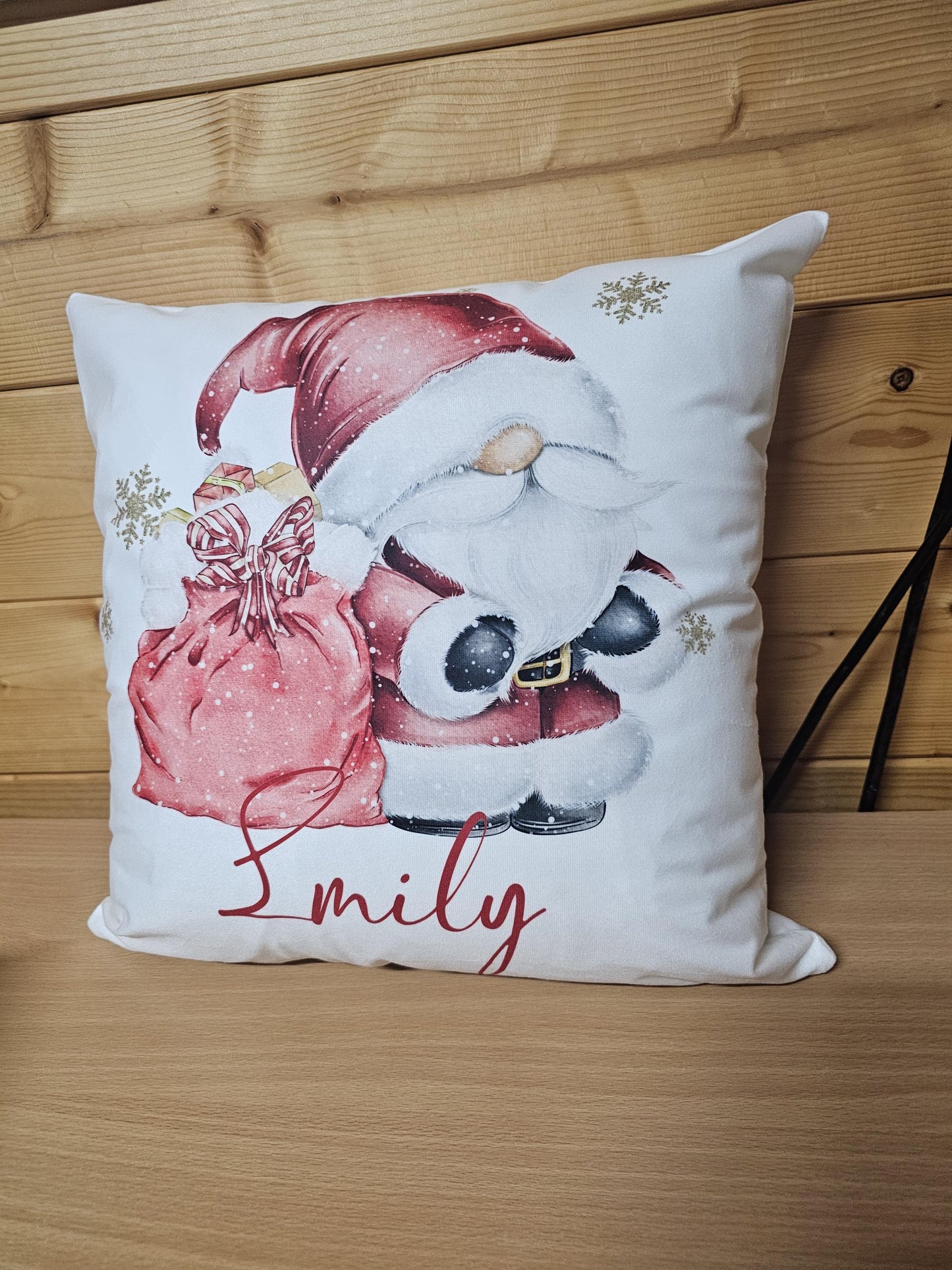 Santa Gonk Cushion, Personalised Gift For Gonk Lover, Christmas Gonk Gnome Home Decor Cushion