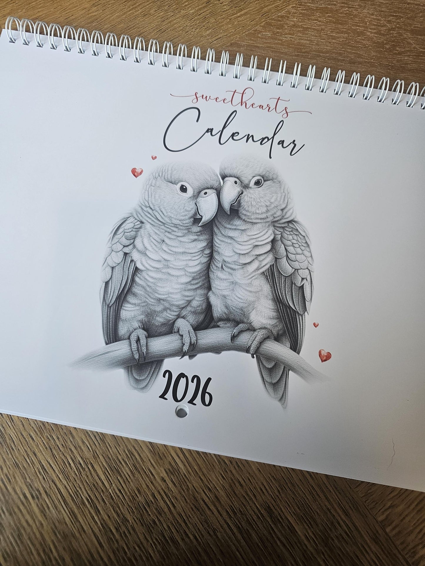 2026 Sweetheart Calendar, Sketch Love Animal 2026 Calendar, Cute Animal Wall Calendar, Christmas Gifts