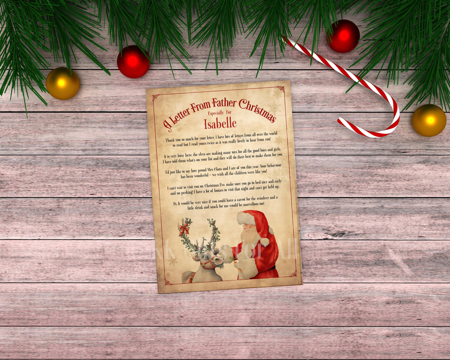 Personalised Santa Letter & Nice List Certificate