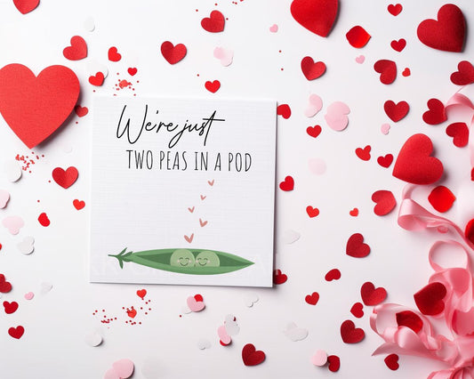 Cute Anniversary Card, Two Peas In A Pod Card, Card For Wife Girlfriend Husband Boyfriend Birthday
