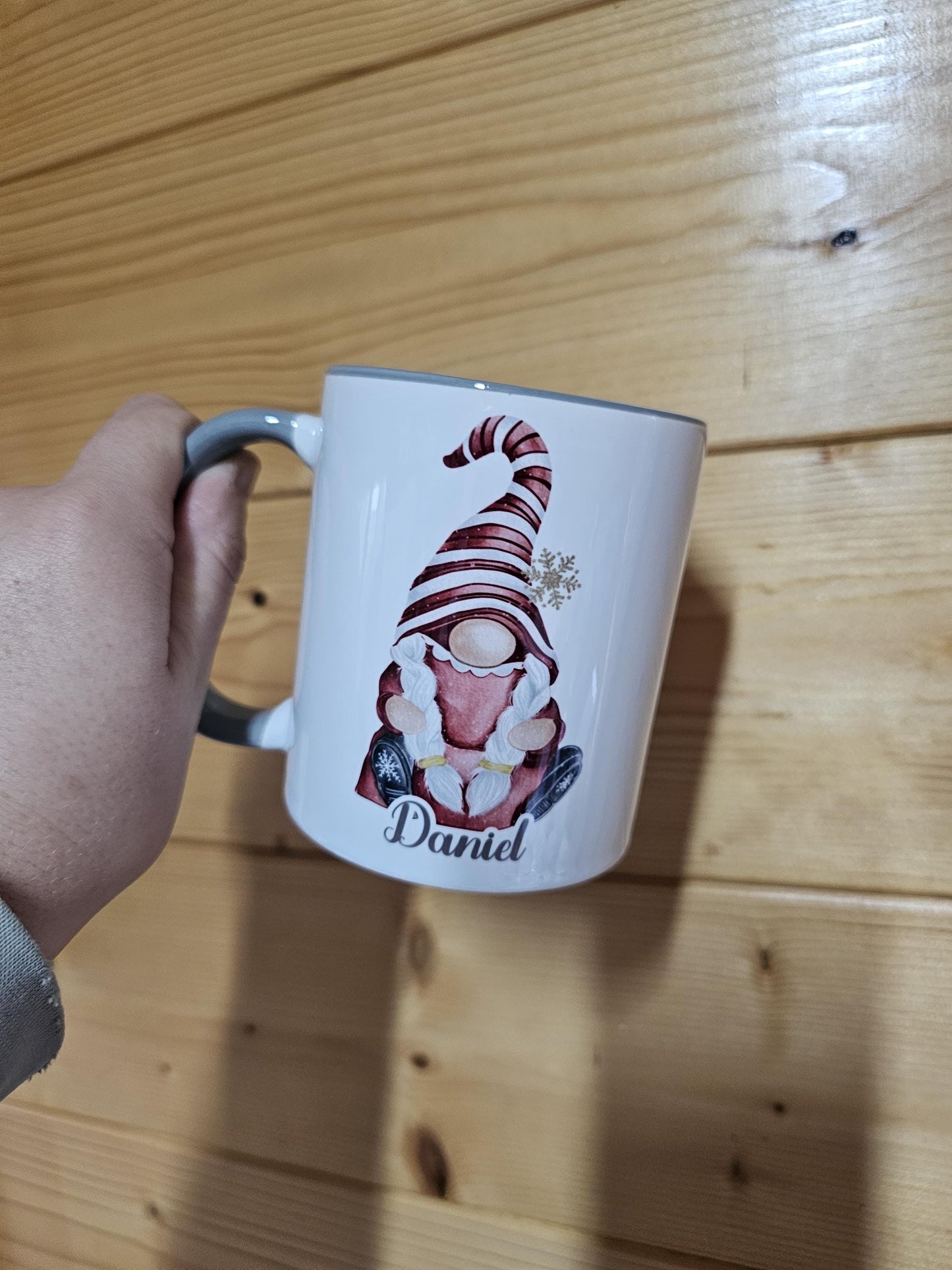 Christmas Cocoa Mug, Personalised Gonk Cup, Christmas Gnome Mug