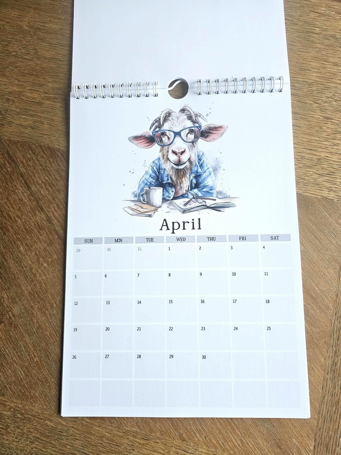 2026 Quirky Goat Calendar, Portrait 2026 Planner, Christmas Gift For Goat Lovers