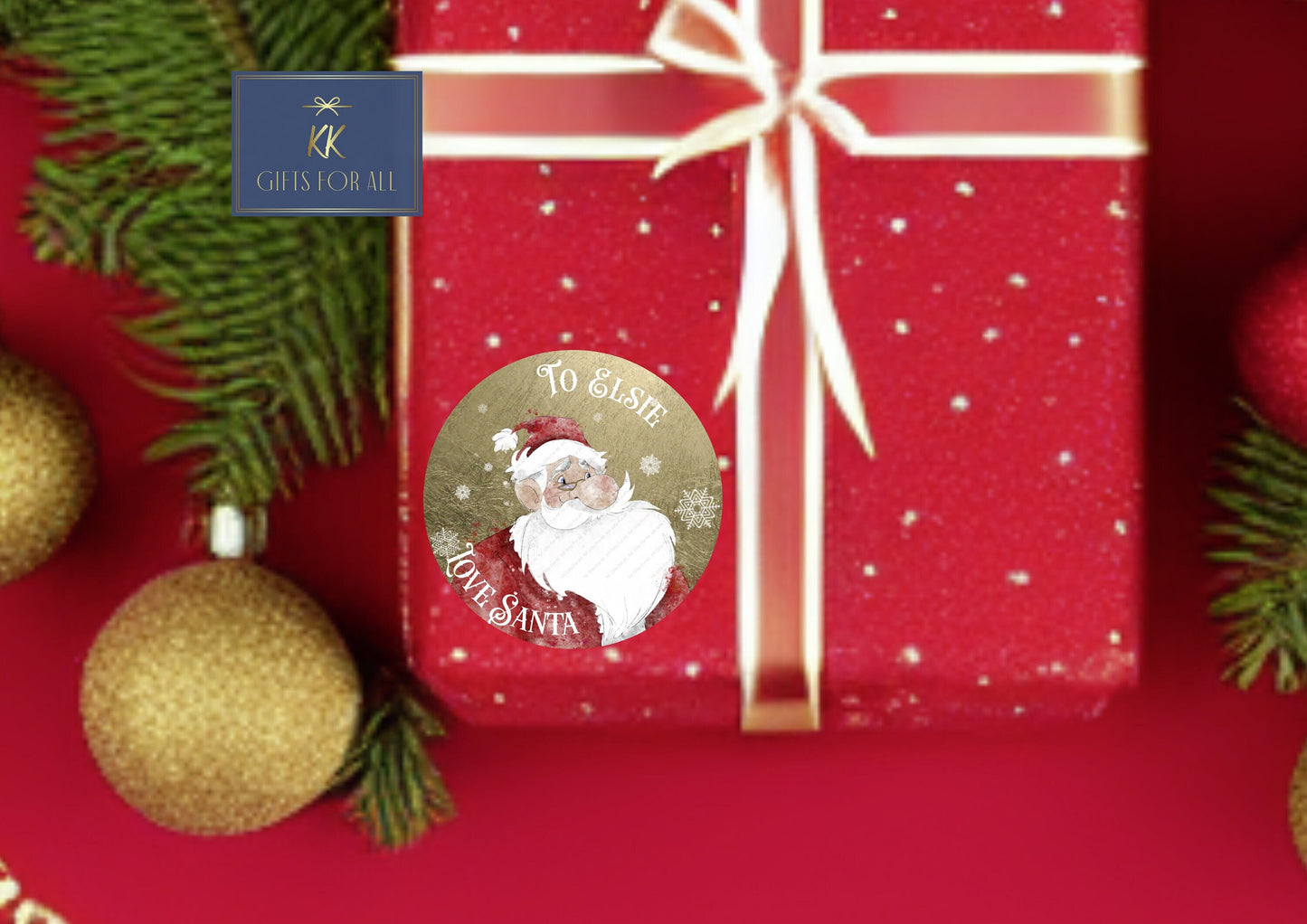 Personalised Christmas Stickers, 24 Christmas Gift Tag Stickers, Custom Xmas Gift Tags, Christmas Present Stickers, Snowman, Reindeer, Gifts