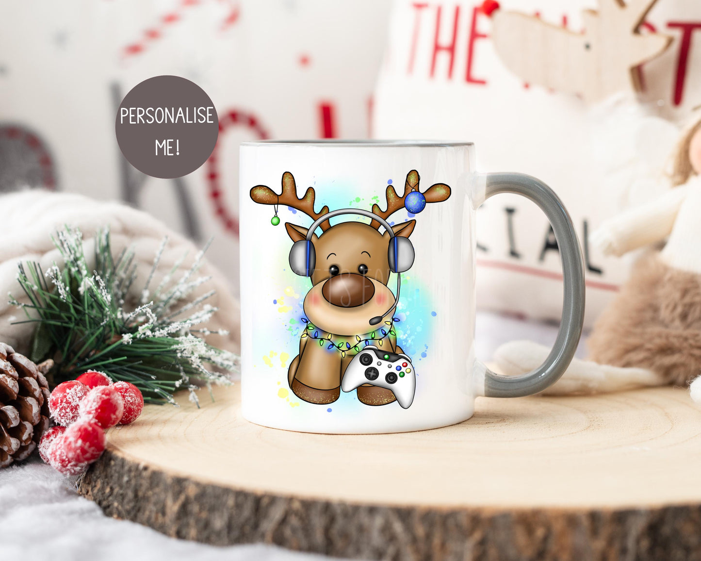 Personalised Christmas Mug, Children's Christmas Mug, Gaming Mug For Christmas