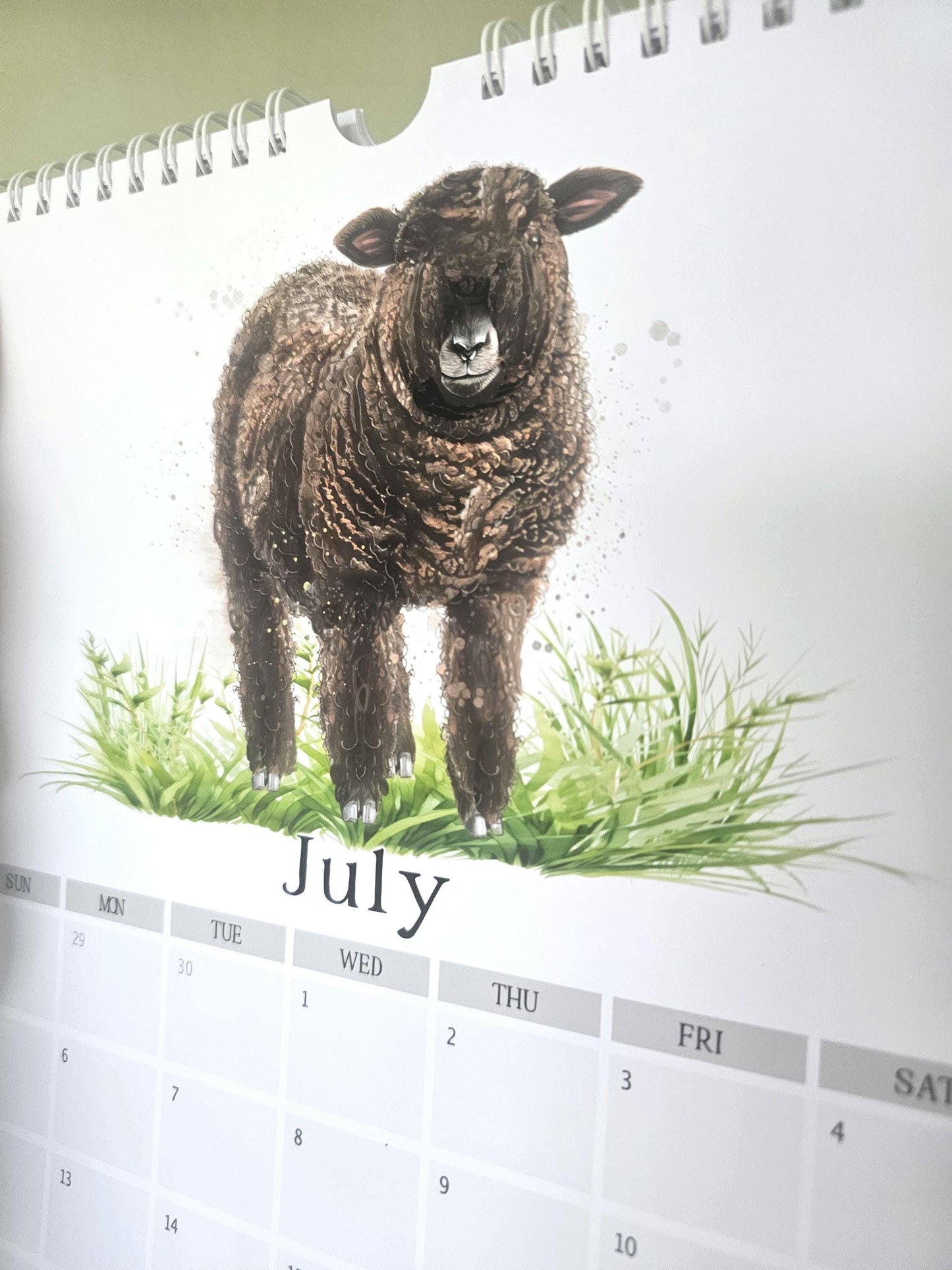 2026 Animal Portrait Calendar, Farm & Wildlife, A4 Wall Decor