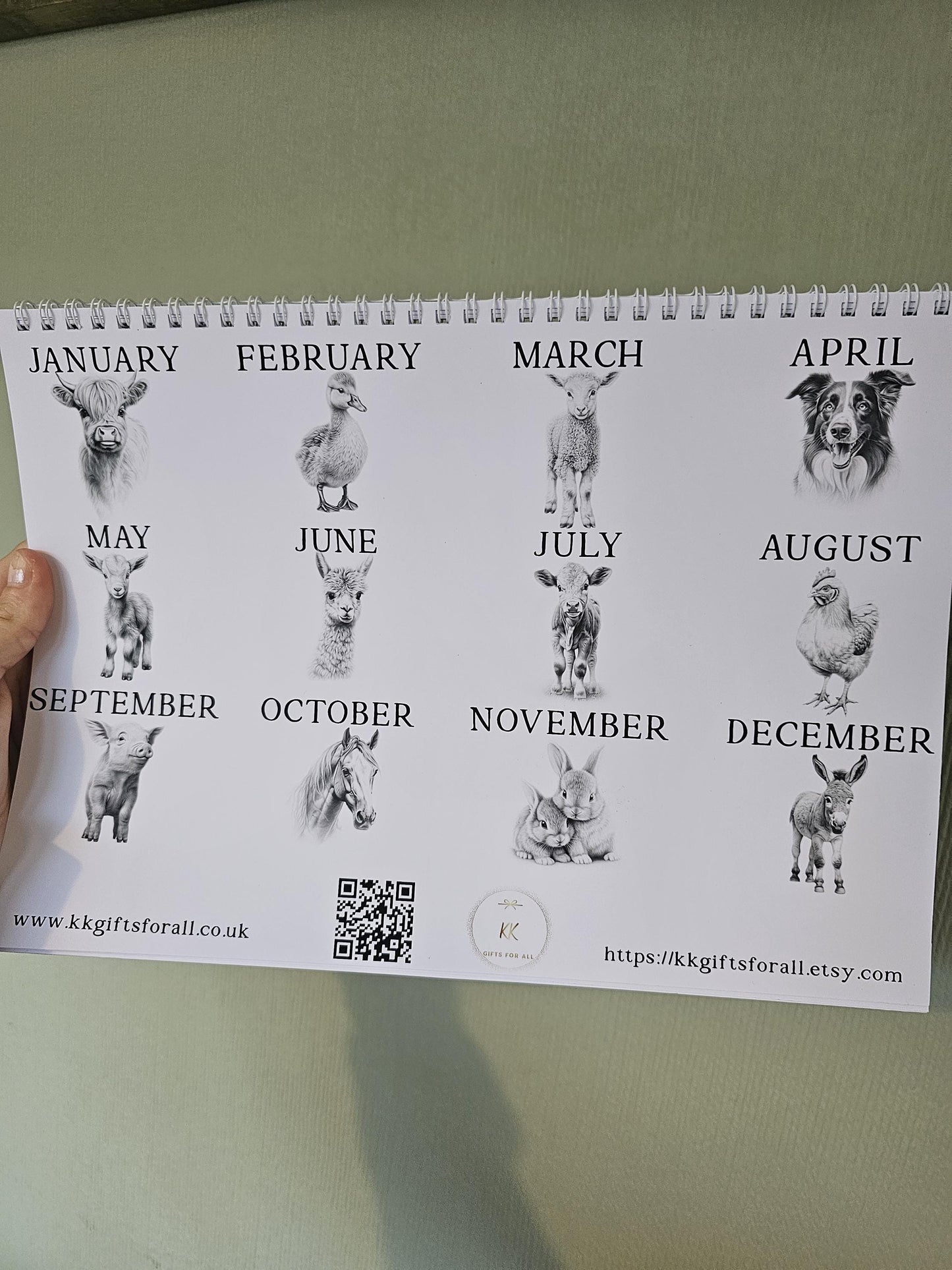 2026 Farmyard Calendar, Farm Animal 2026 Calendar, Cute Animal Wall Calendar, Christmas Gifts