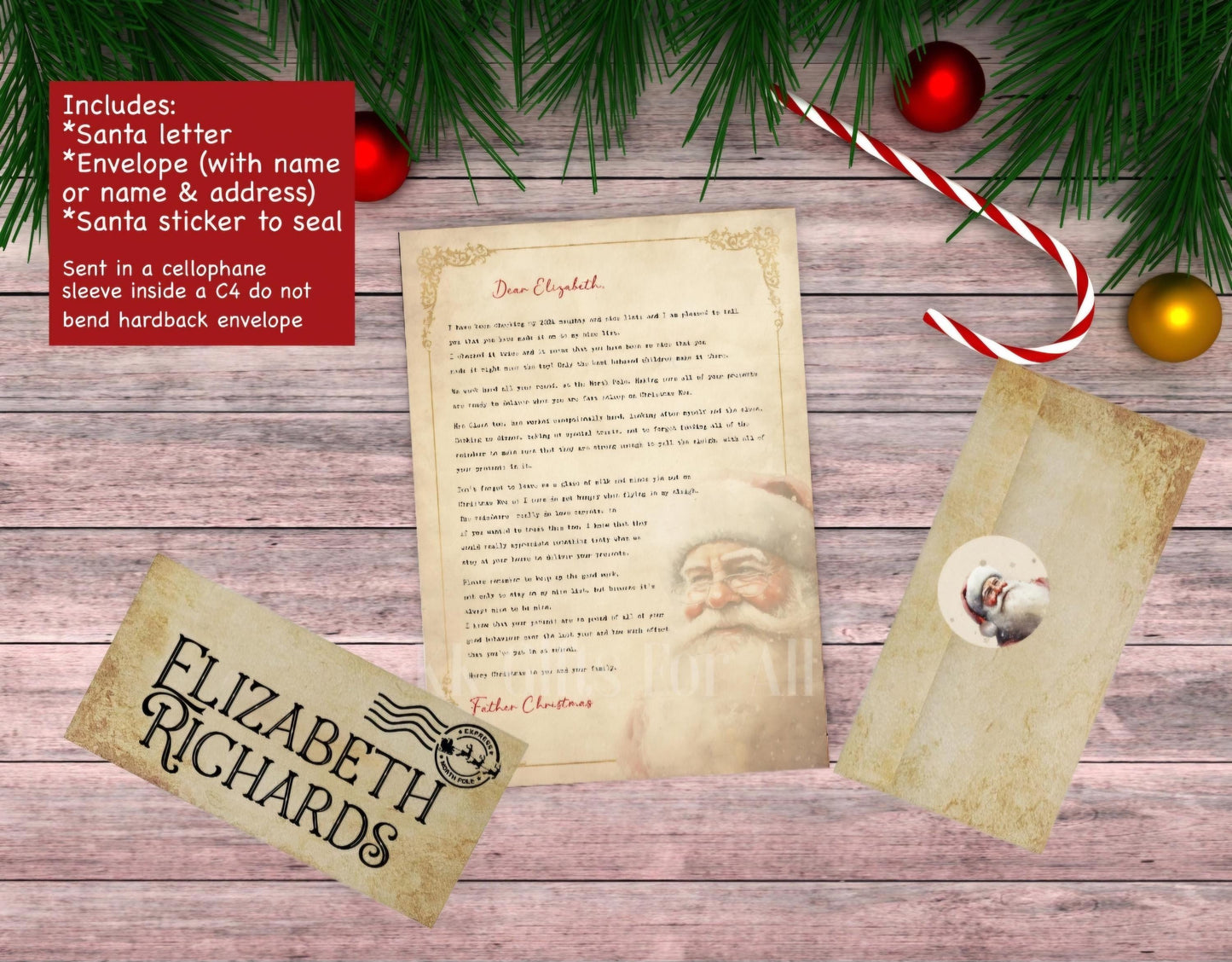 Personalised Santa Letter & Nice List Certificate: Vintage Style