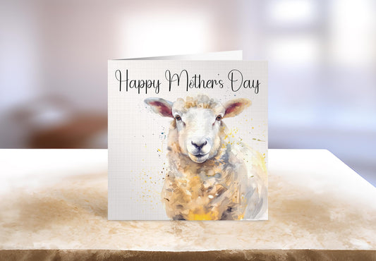 Sheep Mother's Day Card, Personalise Mother's Day Card, Card For Mum Granny Nan Who Love Sheep