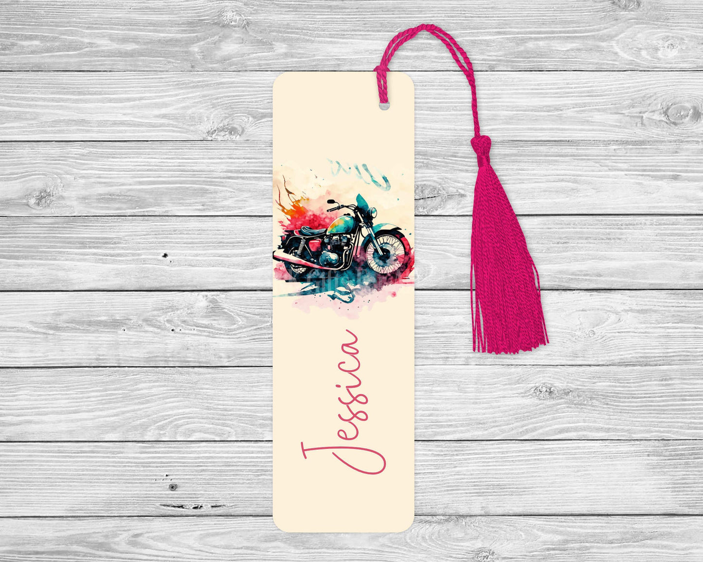 Personalised Motorbike Bookmark, Motorcycle Bookmark, Bookmark for Motorbike Lover