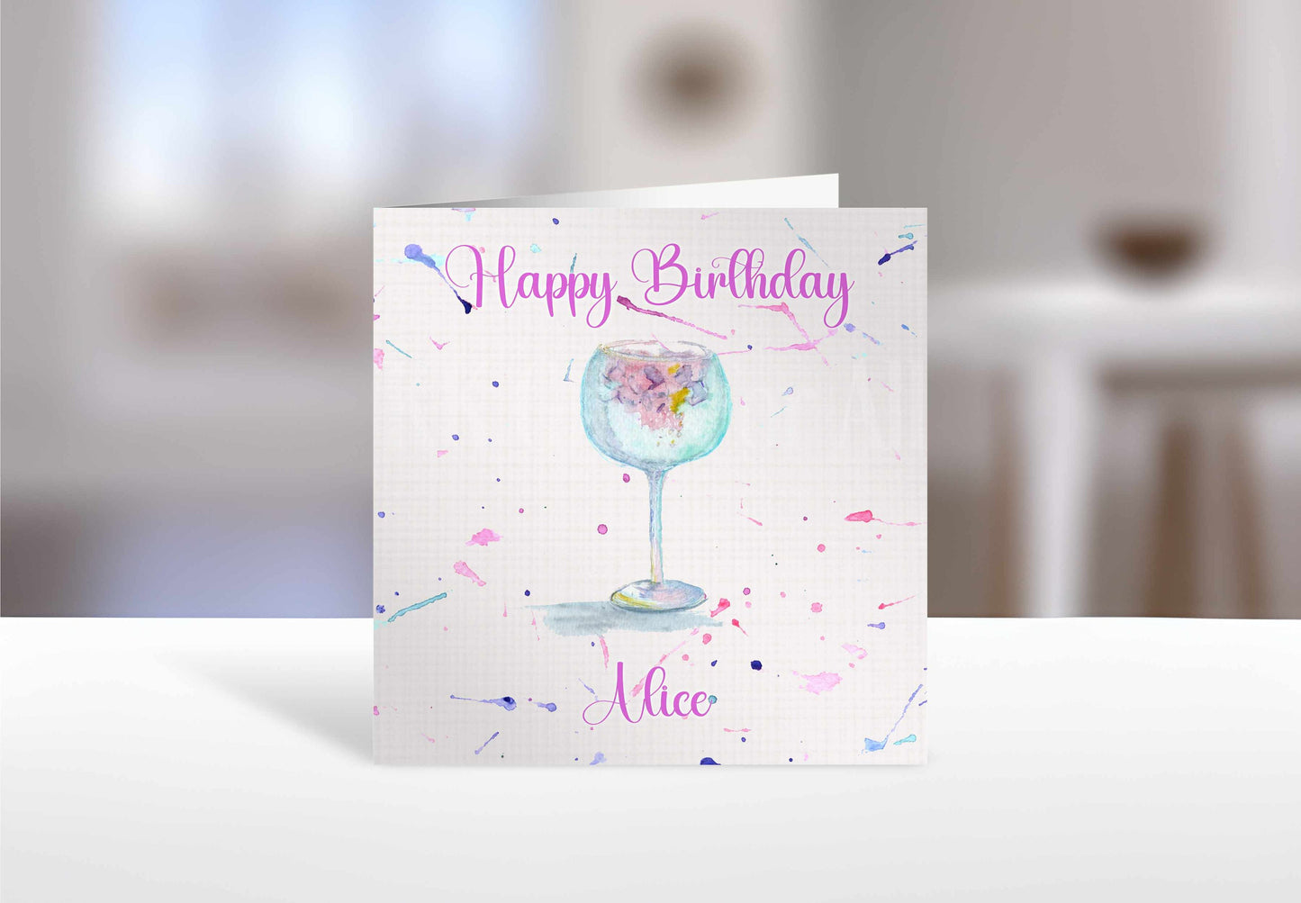 Personalised Gin Card, Birthday Card For Gin Lover, Greetings Card, Birthday Card For Friend Aunt Sister