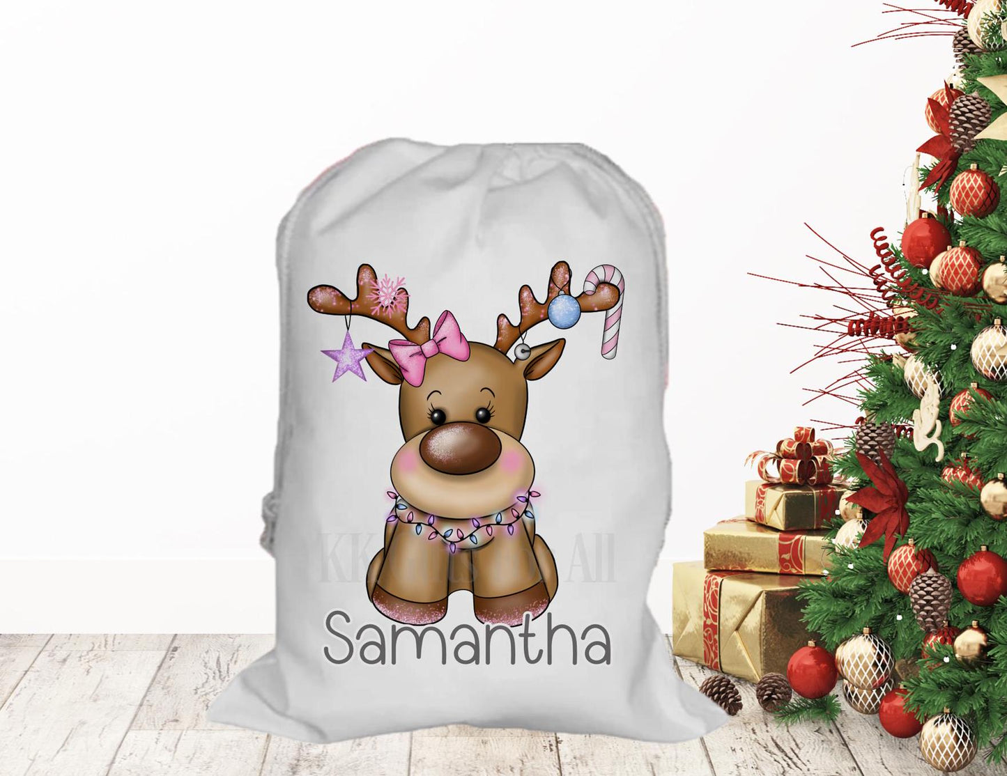 Personalised Father Christmas Santa Sack, Large Christmas Sack, Christmas Present Bag