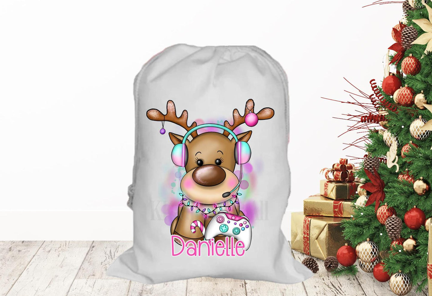 Personalised Father Christmas Santa Sack, Large Christmas Sack, Christmas Present Bag