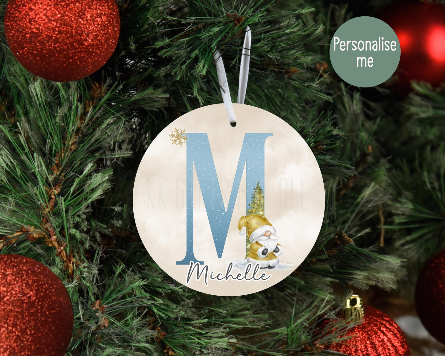 Personalised Christmas Gonk Ornament, Gnome Family Keepsake Tree Decoration