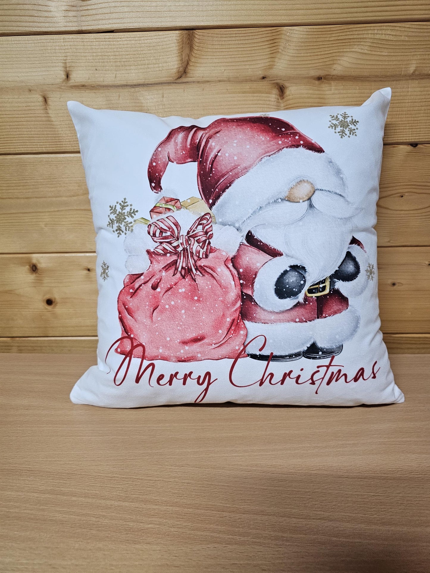 Santa Gonk Cushion, Personalised Gift For Gonk Lover, Christmas Gonk Gnome Home Decor Cushion