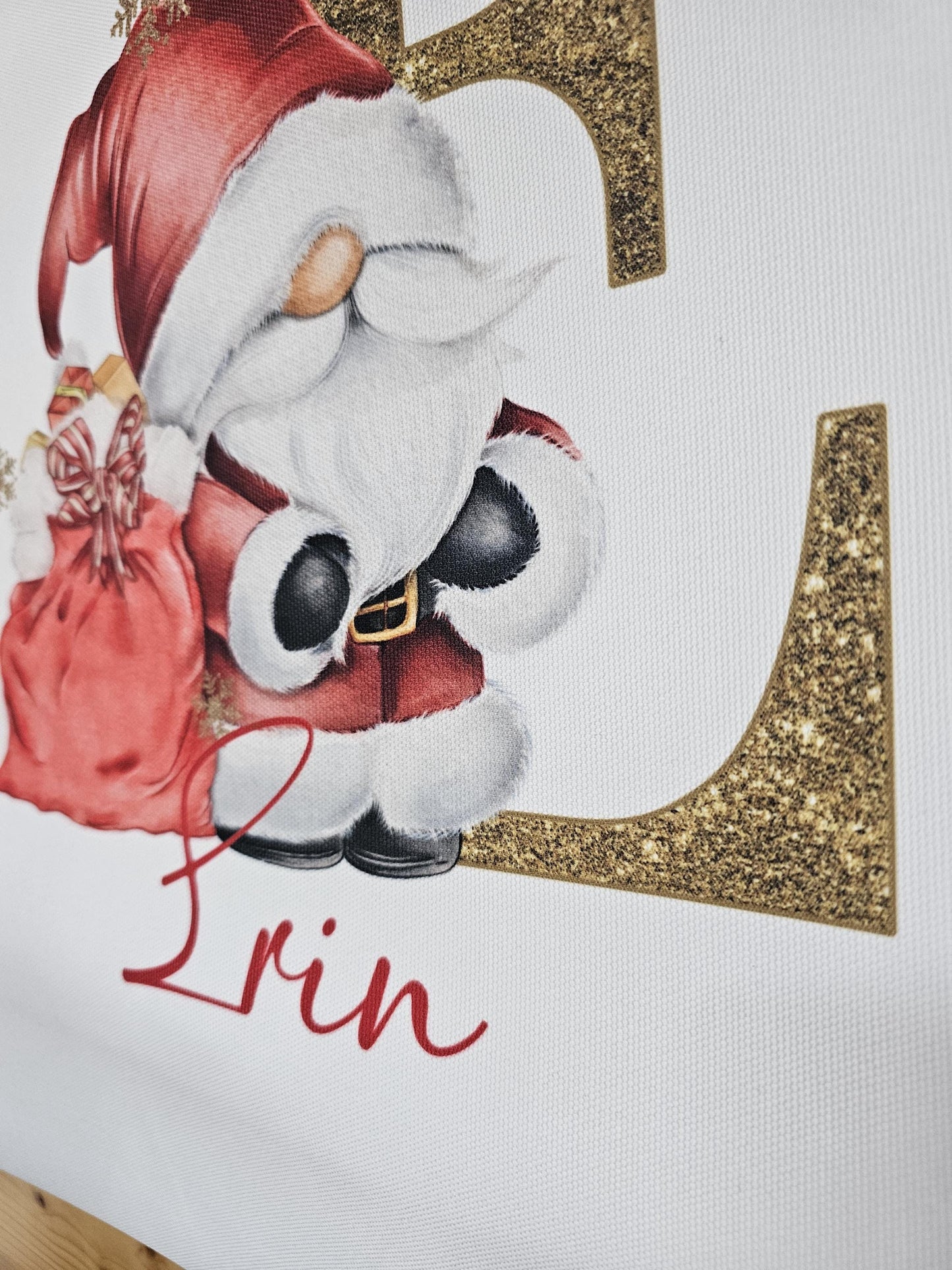 Christmas Gonk Santa Sack, Personalised Christmas Sack, Father Christmas Sack for Gonk Gnome Lovers