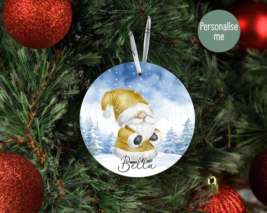 Personalized Gonk Christmas Ornament, Gnome Family Keepsake Tree Decoration