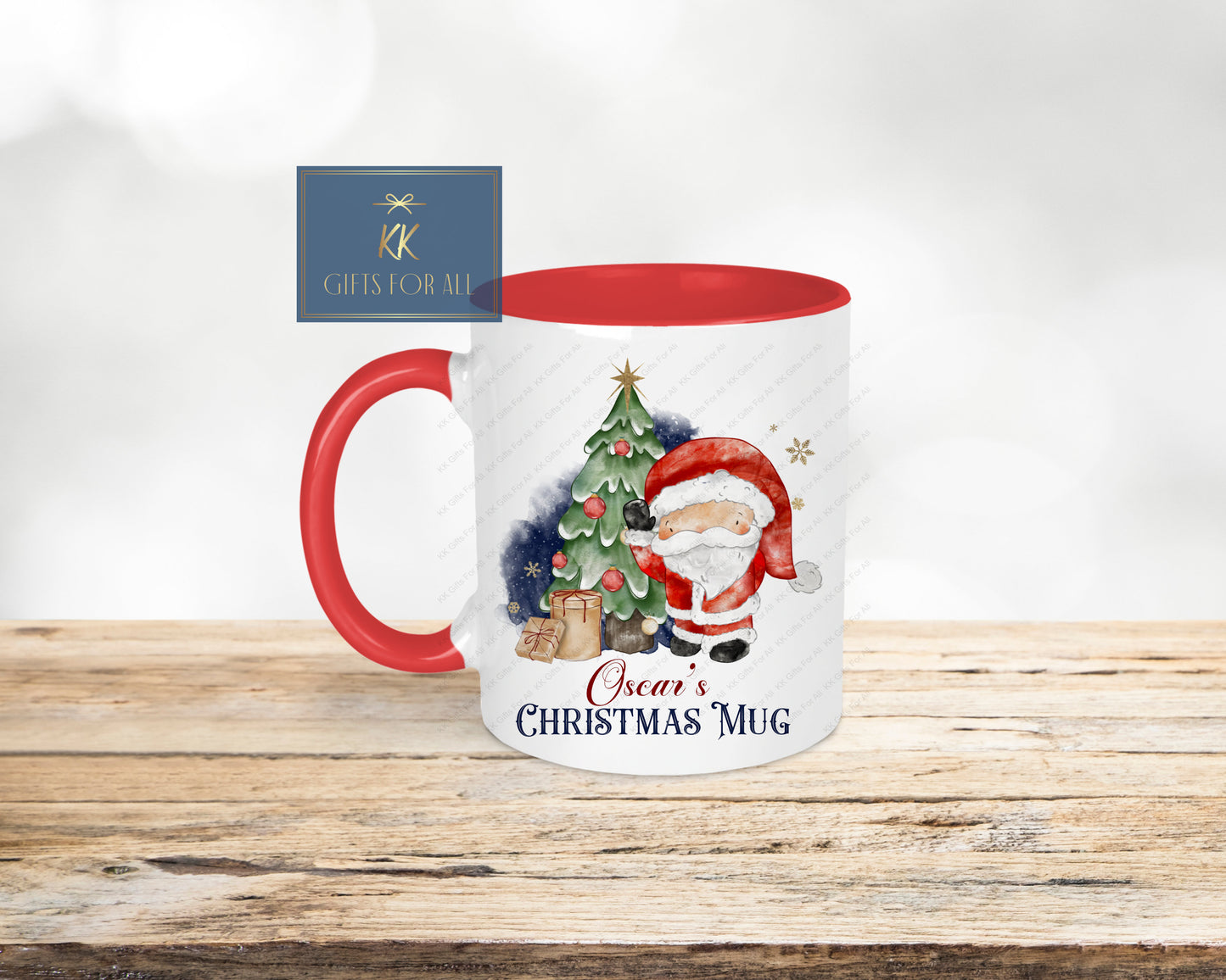 Personalised Christmas Cocoa Mug, Santa Hot Chocolate, Children And Adult Christmas Mug